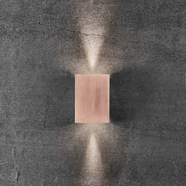 Nordlux Fold - applique murale extérieure - 10,6 x 4,5 x 14,9 cm - 2 x 3,5W LED inc. - IP54 - cuivre