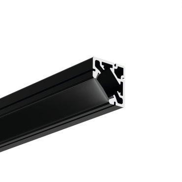 Klus 45-plus - profilé LED d’angle - 1,9 x 1,9 cm - noir