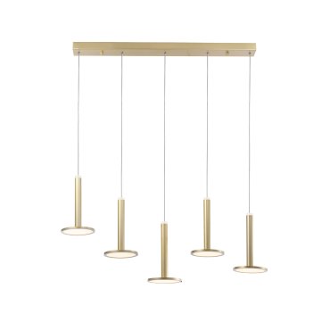 Nova Luce Palencia - lampe suspendue - 107 x 15 x 150 cm - 53W LED inclus - laiton doré