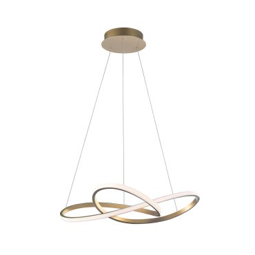 Nova Luce Fusion - lampe suspendue - Ø 72 x 150 cm - 53W LED inclus - laiton doré