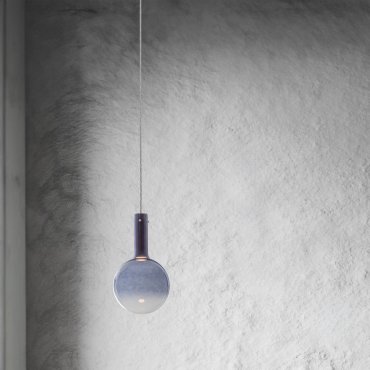 Nova Luce Nostos - lampe suspendue - Ø 25 x 170 cm - 6W dimmable LED inclus - bleu et or