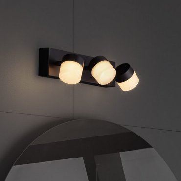Nova Luce Teko - applique murale - 38,5 x 7,5 x 11,5 cm - 17W LED inclus - IP44 - noir sablé