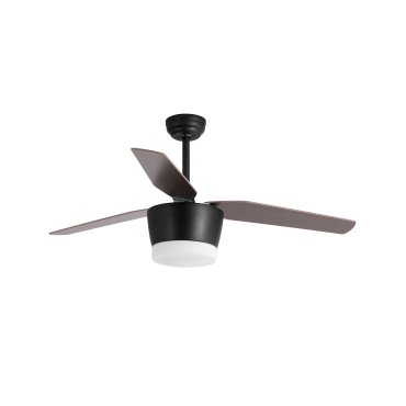 Nova Luce Monsoon - ventilateur de plafond avec lumière et télécommande - Ø 132 x 51 cm - 18W LED inclus - brun et blanc
