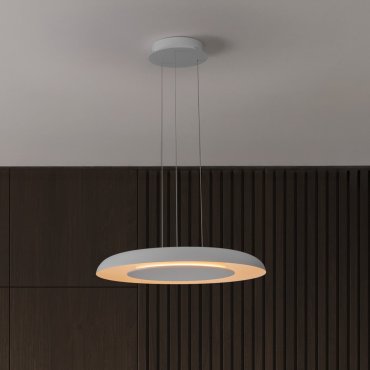 Nova Luce Epos - lampe suspendue - Ø 60 x 145 cm - 38W dimmable LED inclus - blanc sablé