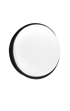 Century Italia Simply - lampe murale/plafonnier - Ø 16,6 x 6,3 cm - 16W LED inclus - IP65 - noir