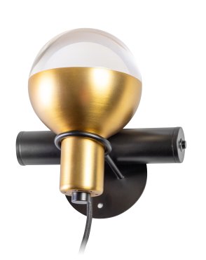 ETH Drop - lampe de table ou murale avec interrupteur - Ø 10 x 15 cm - noir et or