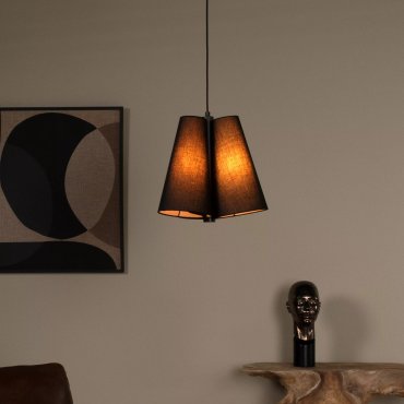 Lucide Gregory - lampe suspendue - Ø 34,3 x 165 cm - noir