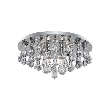 Searchlight Hanna - plafonnier - Ø 55 x 21 cm - chrome