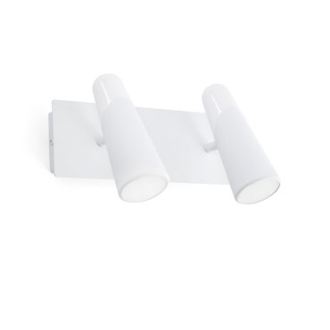 Faro Lao - spot en saillie 2L - 25 x 12 x 14 cm - 2 x 4,5W LED inclus - blanc mat