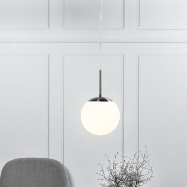 Nordlux Cafe - lampe suspendue - Ø 15 x 209 cm - blanc opale