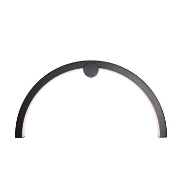 Maxlight Trio Arc - applique murale en saillie - 60 x 11 x 30 cm - 16W LED inclus - IP44 - noir