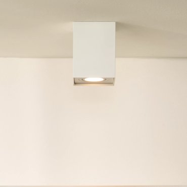 Lucide Tube square - spot apparent - 9,6 x 9,6 x 12,5 cm - blanc