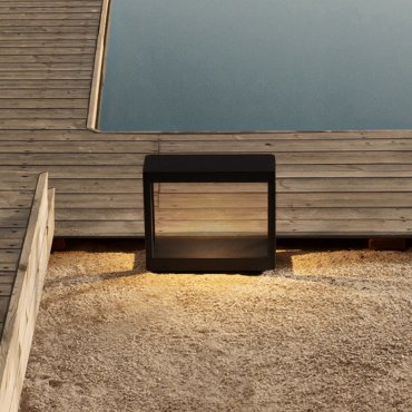 Nova Luce Cosmic - lampe de jardin - 23 x 20 x 8,6 cm - 8W LED inclus - IP65 - anthracite foncé