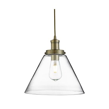 Searchlight Pyramid - lampe suspendue - Ø 29 x 100 cm - laiton antique