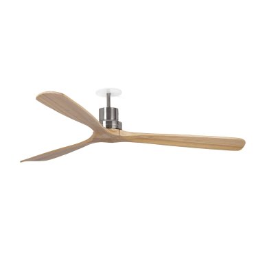 Faro Lantau L - ventilateur de plafond avec rosace encastrée - Ø 132 cm - nickel mat et pin