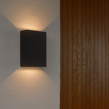 Nordlux Fold 10 - lampe murale extérieure - 10,6 x 14,9 x 4,5 cm - 2 x 3,75W LED inclus - IP54 - noir