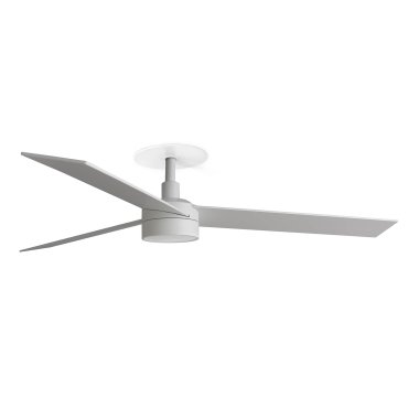 Faro Rudder L - ventilateur de plafond avec lumière et rosace encastrée - Ø 132 cm - blanc mat