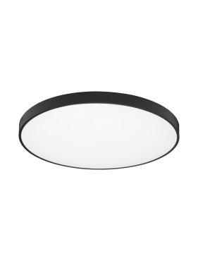 Nova Luce Perfect Profile - plafonnier sur télécommande (incl.) - Ø 80 x 10 cm - 80W LED dimmable inclus - 2700K-6000K - noir