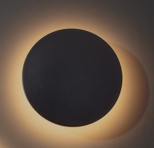 Nova Luce Copper - applique murale extérieure - Ø 24 x 5,6 cm - 12W LED inclus - IP65 - noir