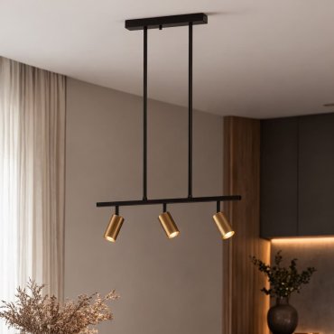 Nova Luce Pogno - suspension - 72 x 87,5 cm - noir et or