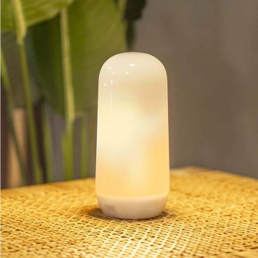 New Garden Candy - source lumineuse portable rechargeable avec effet bougie et télécommande - Ø9 x 19 cm - 2W dimmable LED inclus - IP54 - noir