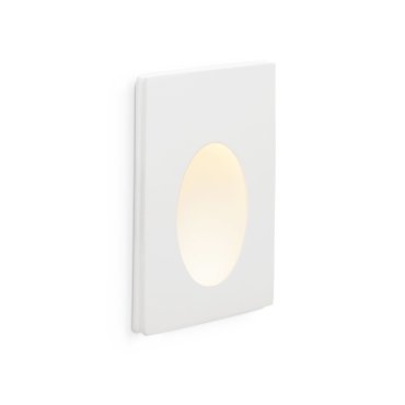 Faro Plas - spot à encastrer - 165 x 100 mm, 175 x 110 mm taille d'encastrement - 1W LED inclus - blanc mat