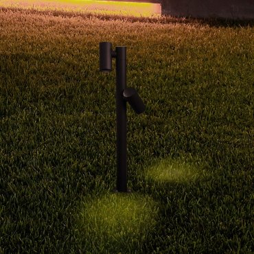 Nova Luce Pec - lampe de jardin - Ø 16 x 90 cm - 13W LED inclus - IP65 - noir sablé