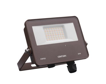 Century Italia Porteo CCT - spot avec détecteur - 14,4 x 16,2 x 3,6 cm - 30W LED inclus - couleur de lumière réglable - IP65 - marron