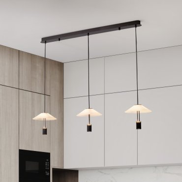 Nova Luce Anafi - lampe suspendue - 100 x 200 x 22 cm - 24W LED inclus - noir sablé
