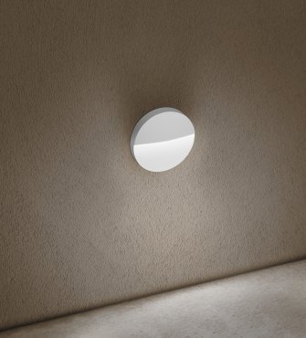 Century Italia Paseo - applique murale extérieure - Ø 11 x 2,5 cm - 4W LED inclus - IP54 - blanc