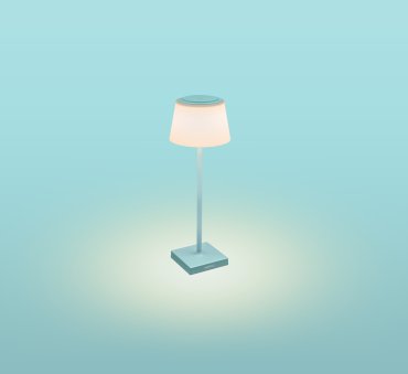 Century Italia Margò - lampe de table d'extérieur rechargeable - Ø 13 x 38 cm - 4W dimmable LED inclus - IP54 - turquoise