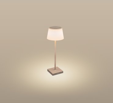 Century Italia Margò - lampe de table d'extérieur rechargeable - Ø 13 x 38 cm - 4W dimmable LED inclus - IP54 - sable