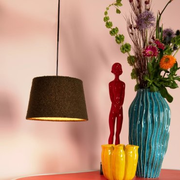 Lucide Woolly - lampe suspendue - Ø 28 x 150 cm - vert