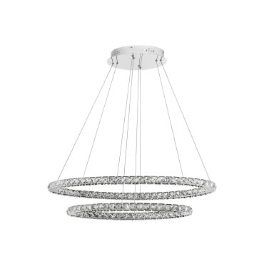 Nova Luce Celine - lampe suspendue - 85 x 42 x 120 cm - 52W LED inclus - chrome