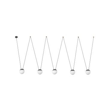 Faro Mine - lampe suspendue 5L - gris foncé - plastique