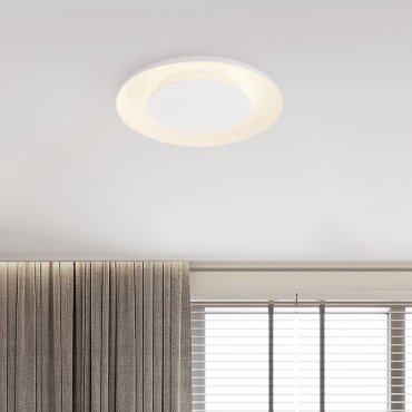 Nova Luce Epos - plafonnier - Ø 60 x 6 cm - 38W dimmable LED inclus - blanc sablé