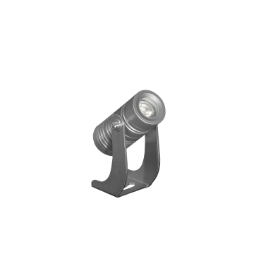 Century Italia Blaze - spot au sol - 7,3 x 2,7 x 8,7 cm - 3W LED inclus - IP67 - gris - lumière blanche