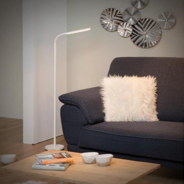 Lucide Gilly - lampadaire - 153 cm - 5W LED inclus - blanc