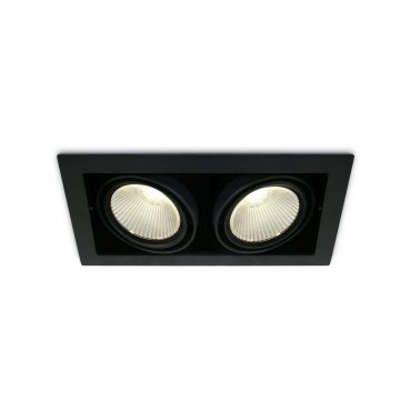 ONE Light COB Box Type Shop - spot à encastrer - 350 x 185 mm, 320 x 160 mm taille d'encastrement - 2 x 30W LED inclus - noir - blanc couleur de lumière