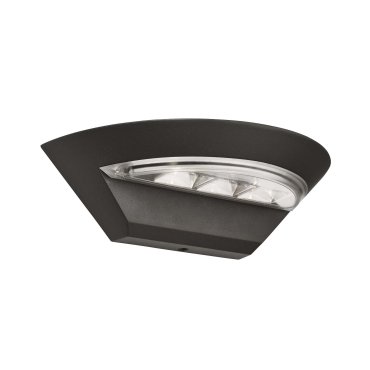 Searchlight Keddington - Applique d'extérieur - 25 x 7 cm - 6W LED inclus - IP44 - gris foncé