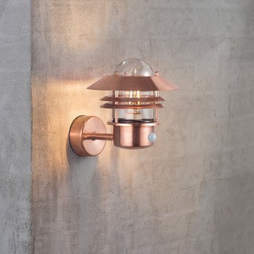 Nordlux Blokhus Sensor - applique murale extérieure avec détecteur de mouvement - 22 x 23 cm - IP54 - cuivre