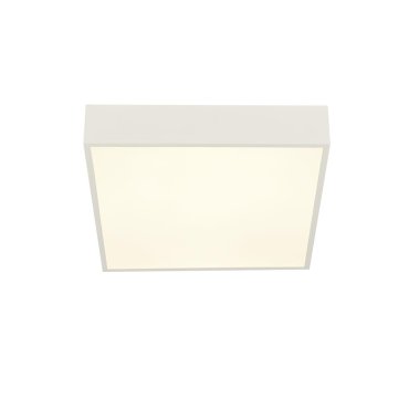 Searchlight Zeus - plafonnier - 30 x 30 x 6 cm - 16W LED inclus - IP44 - blanc et opale