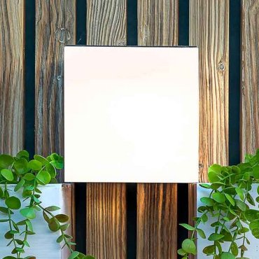 New Garden Wally - applique solaire avec télécommande - 18 x 18 x 18 cm - 9,5W LED inclus - IP65 - blanc - couleur de lumière blanc chaud