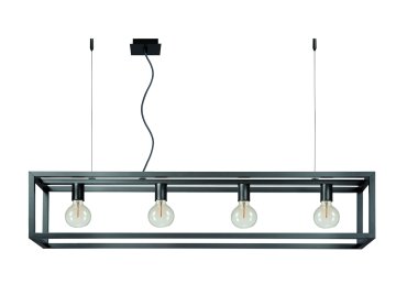 MODÈLE D’EXPOSITION - Lucide Oris - lampe suspendue 4L - 120 x 25 x 90 cm - gris fer