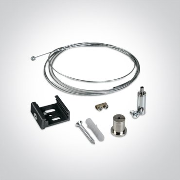 Kit de suspension de rail réglable ONE Light - 2 mètres - noir