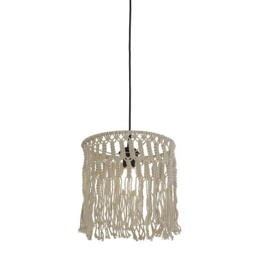 Searchlight Bahama - lampe suspendue - Ø 31,5 x 155 cm - macramé