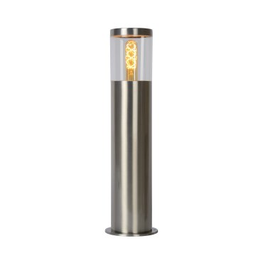 MODÈLE D’EXPOSITION - Lucide Fedor - lampe de jardin - Ø 13 x 49 cm - IP44 - chrome mat