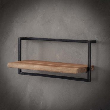 Vico Edge - étagère murale - 65 x 25 x 30 cm - bois d'acacia