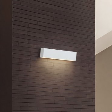 Nova Luce Allure - applique murale extérieure - 22 x 5,5 x 5,3 cm - 8W LED inclus - IP65 - blanc sablé