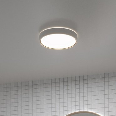 Nordlux Noxy - plafonnier de salle de bains - Ø 35 x 5 cm - 3 étapes Moodmaker Fonction SceneSelect - 15W LED inclus - IP44 - blanc